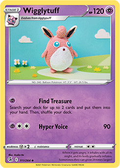 Uncommon Pokémon card Wigglytuff 111/264 from Fusion Strike expansion