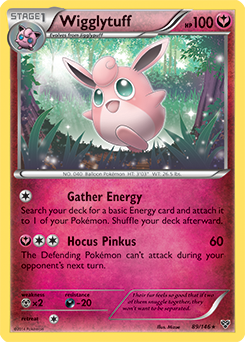 Rare Pokémon card Wigglytuff 89/146 from X&Y expansion