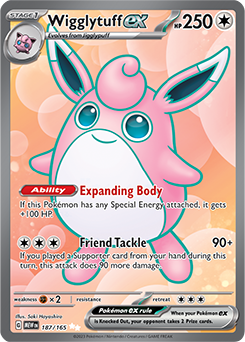 Wigglytuff ex 187/165 Pokémon card from 151 for sale at best price