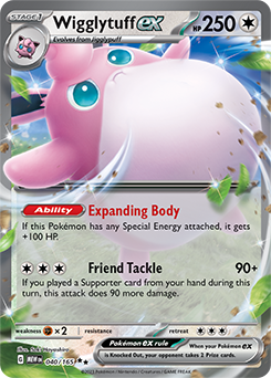 Wigglytuff ex 40/165 Pokémon card from 151 for sale at best price