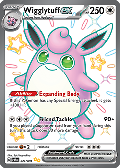 Wigglytuff ex 222/91 Pokémon card from Paldean fates for sale at best price