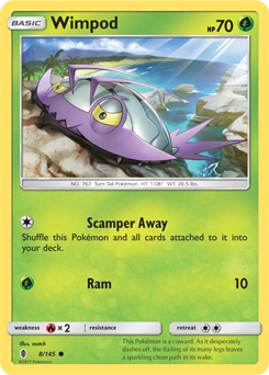 Wimpod 8/145 Pokémon card from Guardians Rising for sale at best price