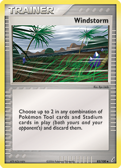 Uncommon Pokémon card Windstorm 85/100 from Ex Crystal Guardians expansion