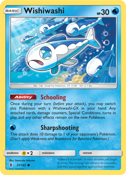 Wishiwashi 37/145 Pokémon card from Guardians Rising for sale at best price