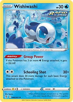 Wishiwashi 46/203 Pokémon card from Evolving Skies for sale at best price