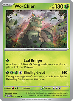 Wo-Chien 18/182 Pokémon card from Paradox Rift for sale at best price