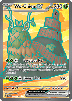 Ultra rare Pokémon card Wo-Chien ex 232/193 from Paldea Evolved expansion