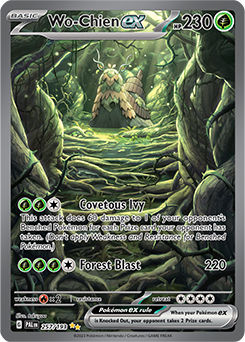 Special illustration rare Pokémon card Wo-Chien ex 257/193 from Paldea Evolved expansion