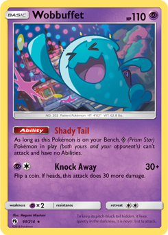 Wobbuffet 93/214 Pokémon card from Lost Thunder for sale at best price