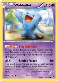 Wobbuffet 36/119 Pokémon card from Phantom Forces for sale at best price