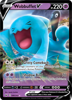 Wobbuffet V 86/202 Pokémon card from Sword & Shield for sale at best price