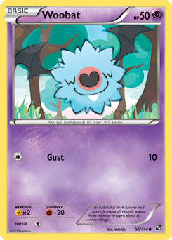 Woobat 50/114 Pokémon card from Black & White for sale at best price