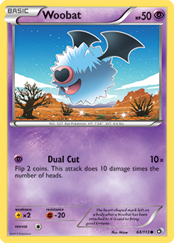 Carte Pokémon Woobat 64/113 de la série Legendary Treasures en vente au meilleur prix