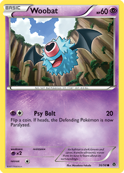 Woobat 36/98 Pokémon card from Emerging Powers for sale at best price