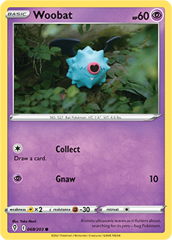 Woobat 68/203 Pokémon card from Evolving Skies for sale at best price