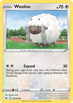 Wooloo 152/202 Pokémon card from Sword & Shield for sale at best price