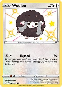 Shining Pokémon Pokémon card Wooloo SV103/SV122 from Shining Fates expansion