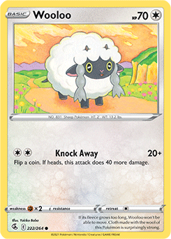 Wooloo 222/264 Pokémon card from Fusion Strike for sale at best price