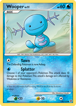 Wooper 118/132 Pokémon card from Secret Wonders for sale at best price