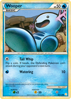 Wooper 88/123 Pokémon card from HeartGold SoulSilver for sale at best price
