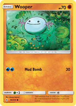 Wooper 96/214 Pokémon card from Unbroken Bonds for sale at best price