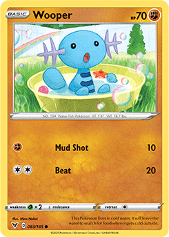 Wooper 083/185 Pokémon card from Vivid Voltage for sale at best price