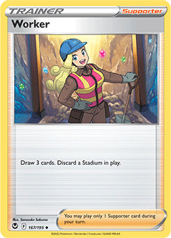 Worker 167/195 Pokémon card from Silver Tempest for sale at best price