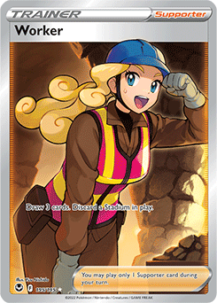 Worker 195/195 Pokémon card from Silver Tempest for sale at best price