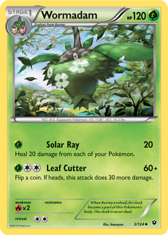 Uncommon Pokémon card Wormadam 3/124 from Fates Collide expansion
