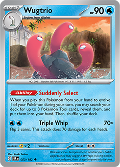 Wugtrio 53/182 Pokémon card from Paradox Rift for sale at best price