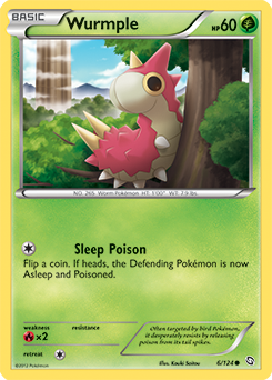 Common Pokémon card Wurmple 6/124 from Dragons Exalted expansion