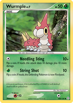 Wurmple 104/130 Pokémon card from Diamond & Pearl for sale at best price