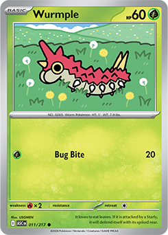 Wurmple 11/217 Pokémon card from Ascended Heroes for sale at best price
