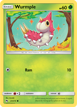 Wurmple 23/214 Pokémon card from Lost Thunder for sale at best price