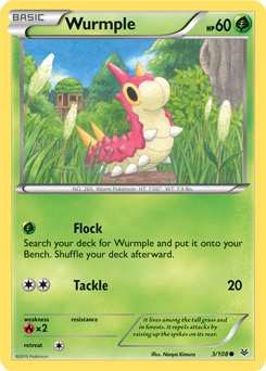 Wurmple 3/108 Pokémon card from Roaring Skies for sale at best price