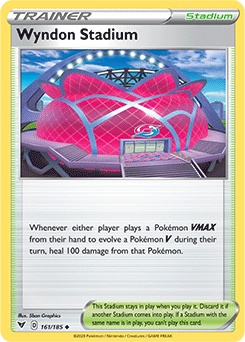 Uncommon Pokémon card Wyndon Stadium 161/185 from Vivid Voltage expansion