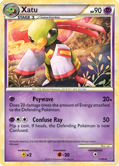 Rare holo Pokémon card Xatu 11/95 from Unleashed expansion