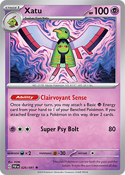 Xatu 26/91 Pokémon card from Paldean fates for sale at best price