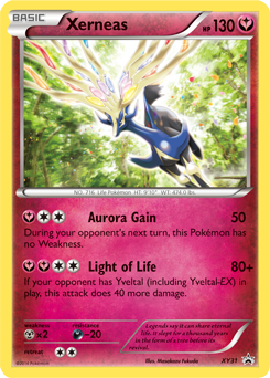 Promo Pokémon card Xerneas XY31 from XY Promos expansion