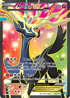 Full Art Pokémon Pokémon card Xerneas EX 146/146 from X&Y expansion