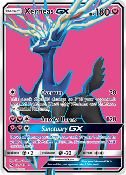 Full Art Pokémon Pokémon card Xerneas GX 126/131 from Forbidden Light expansion