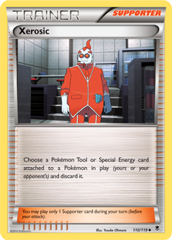 Uncommon Pokémon card Xerosic 110/119 from Phantom Forces expansion
