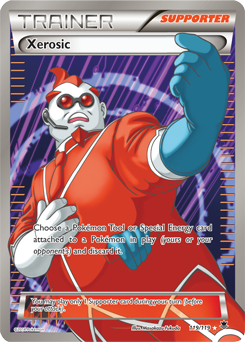 Full Art Trainer Pokémon card Xerosic 119/119 from Phantom Forces expansion