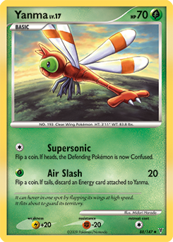 Uncommon Pokémon card Yanma 88/147 from Supreme Victors expansion