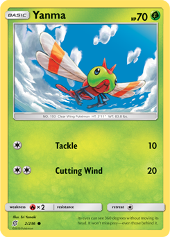 Yanma 2/236 Pokémon card from Unified Minds for sale at best price