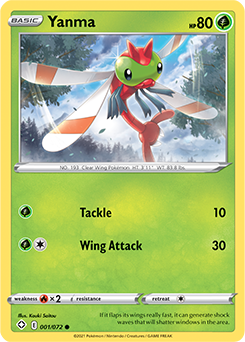 Yanma 001/072 Pokémon card from Shining Fates for sale at best price