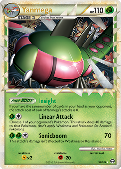 Prime Pokémon Pokémon card Yanmega 98/102 from Triumphant expansion