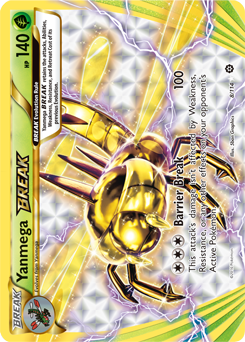 Turbo Pokémon card YanMega BREAK 8/114 from Steam Siege expansion