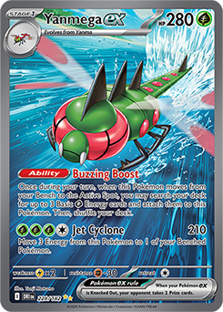 Special illustration rare Pokémon card Yanmega ex 228/182 from Destined Rivals expansion