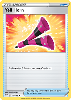Uncommon Pokémon card Yell Horn 173/189 from Darkness Ablaze expansion